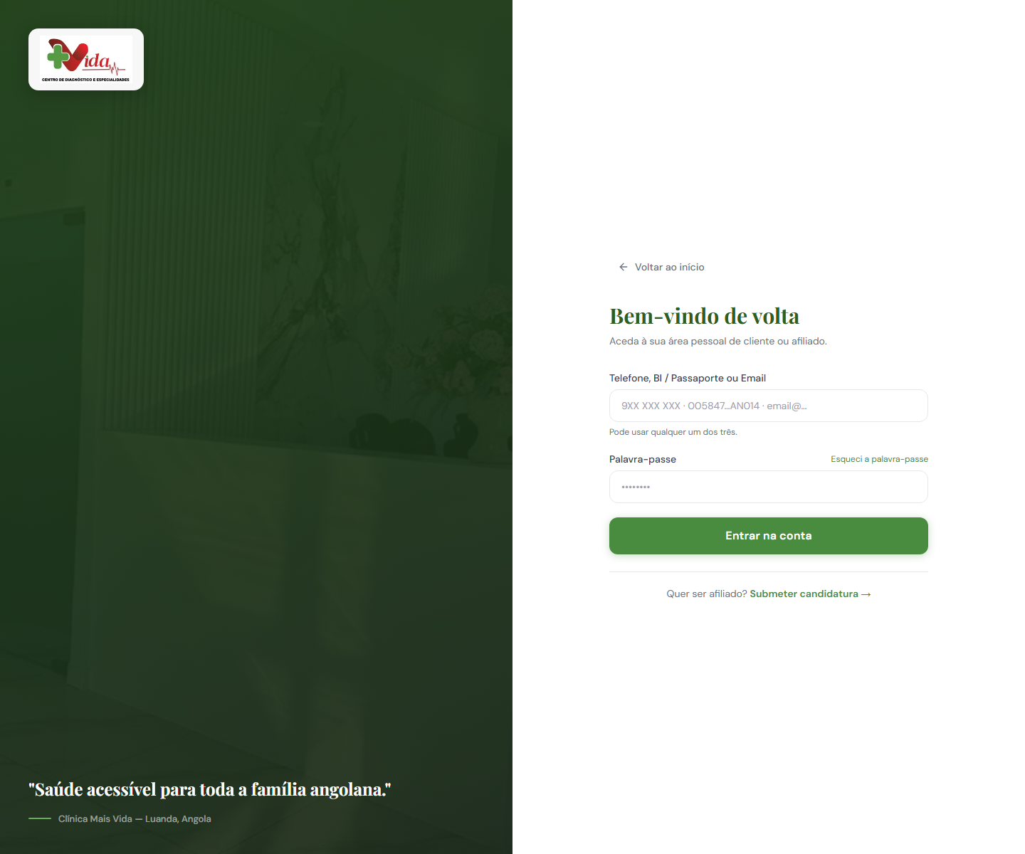 Login +Vida